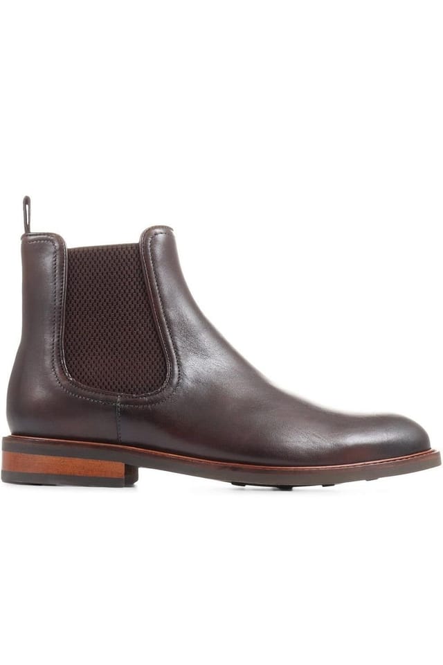Jones Bootmaker Jones Bootmaker Men's Eastbourne Leather Chelsea Boots in Dark Brown - 2