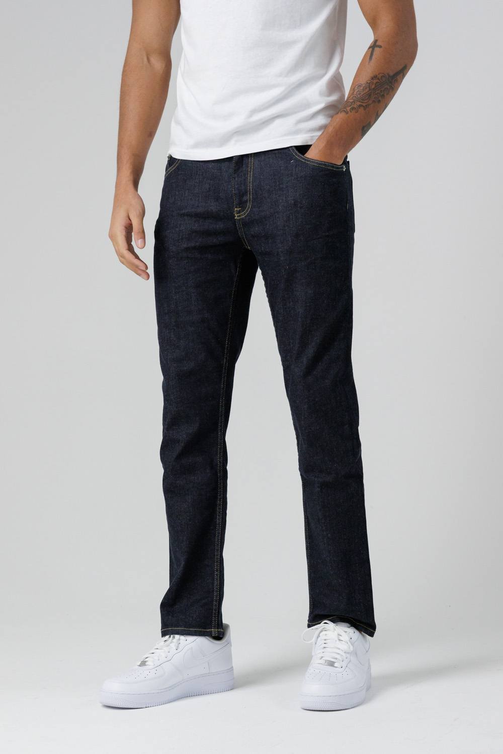 Monkee Genes Monkee Genes Men's Slim Fit Mid-Rise Denim Jeans in Dark Navy - 2