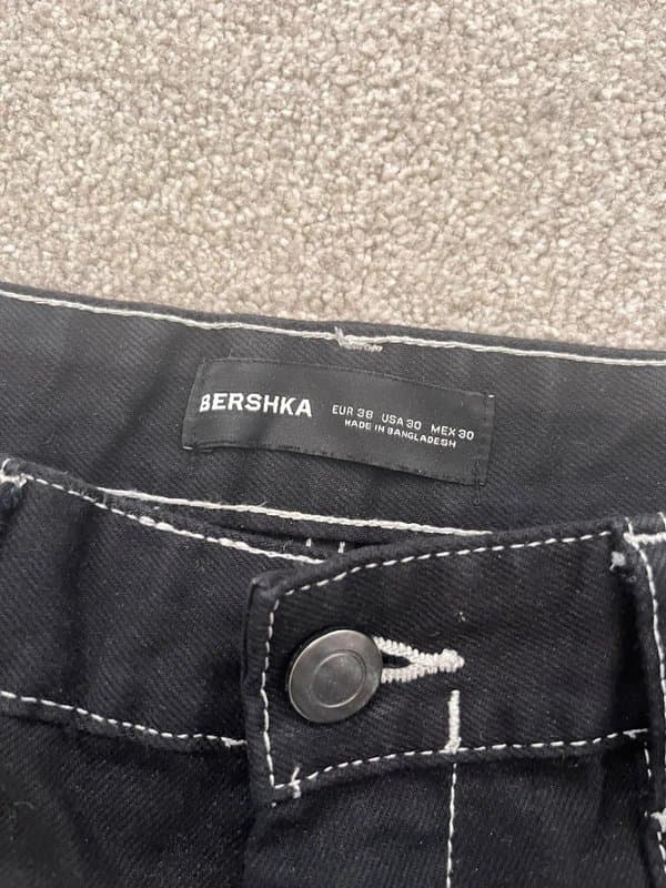 Bershka Bershka men’s size USA 30 black wide leg jeans