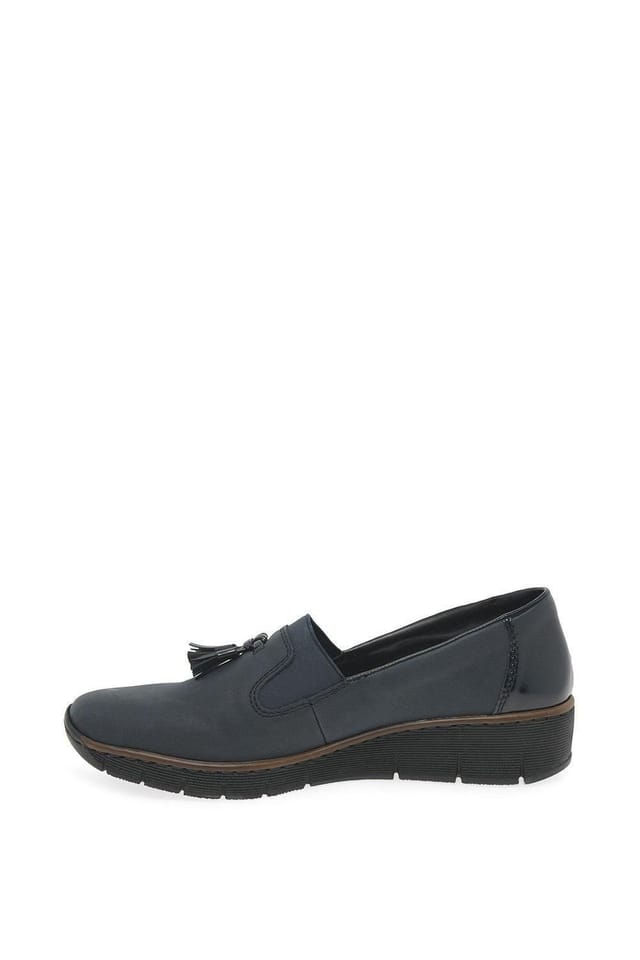 Rieker Rieker Women's 'Gleam' Tassel Loafers in Navy - 2