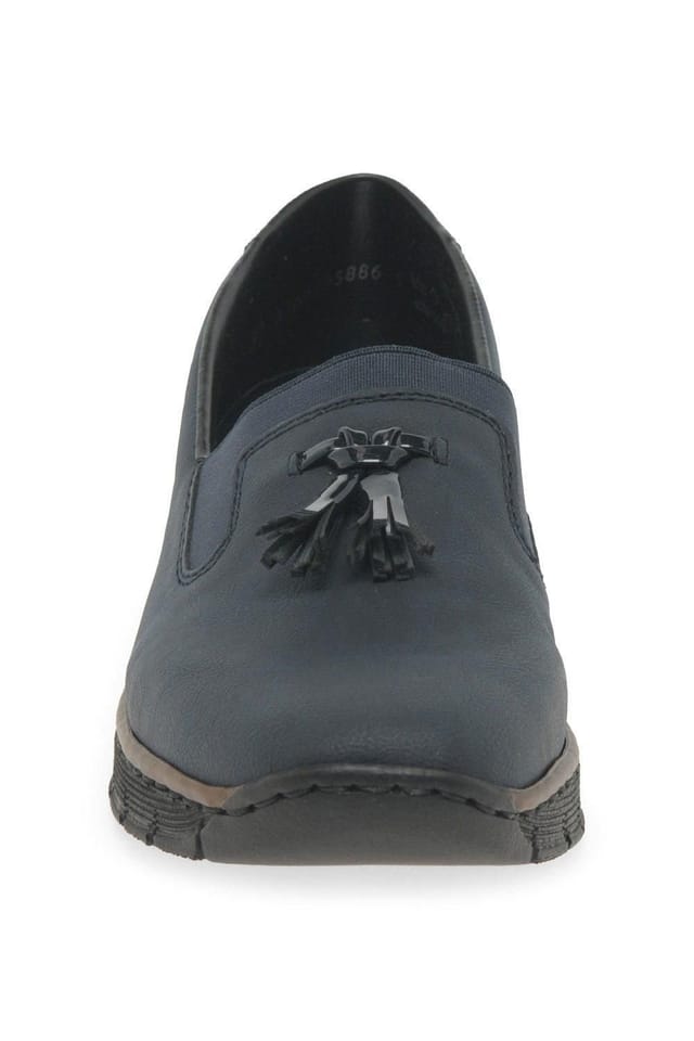 Rieker Rieker Women's 'Gleam' Tassel Loafers in Navy - 3