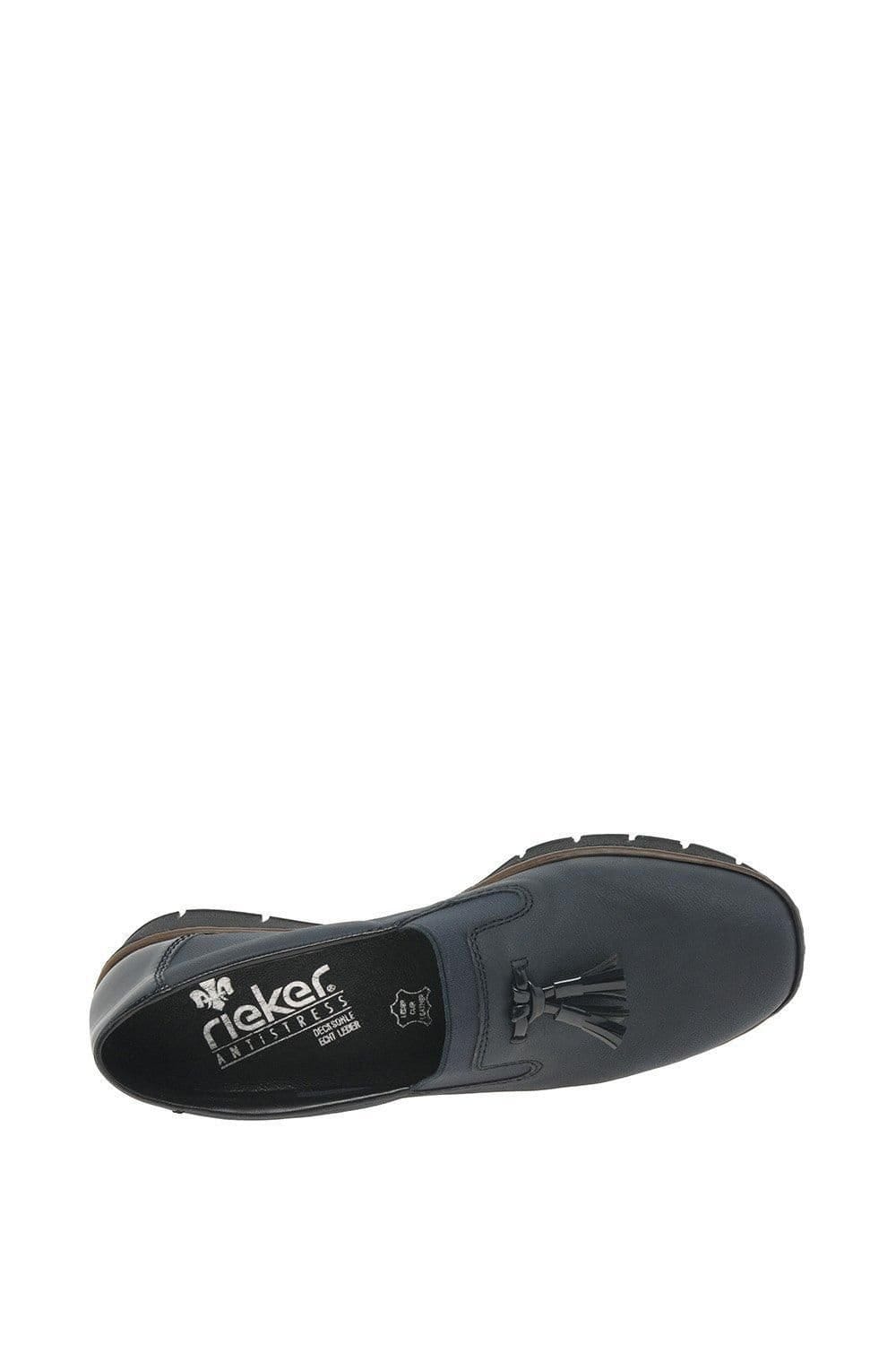 Rieker Rieker Women's 'Gleam' Tassel Loafers in Navy - 4