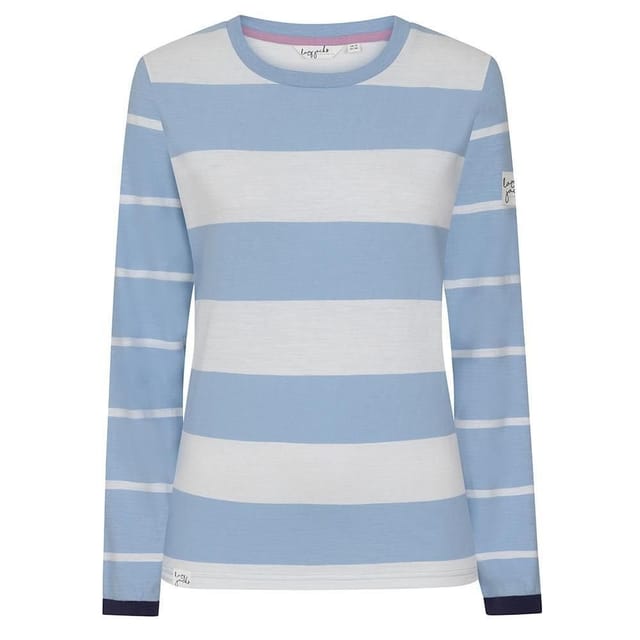 Lazy Jacks Lazy Jacks Women's Striped T-Shirt in Baby Blue - 2