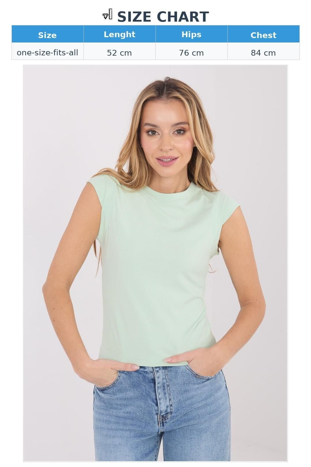 Love Lace Love Lace Women's Everyday Sleeveless Jersey Round Neck Top in Green - 4