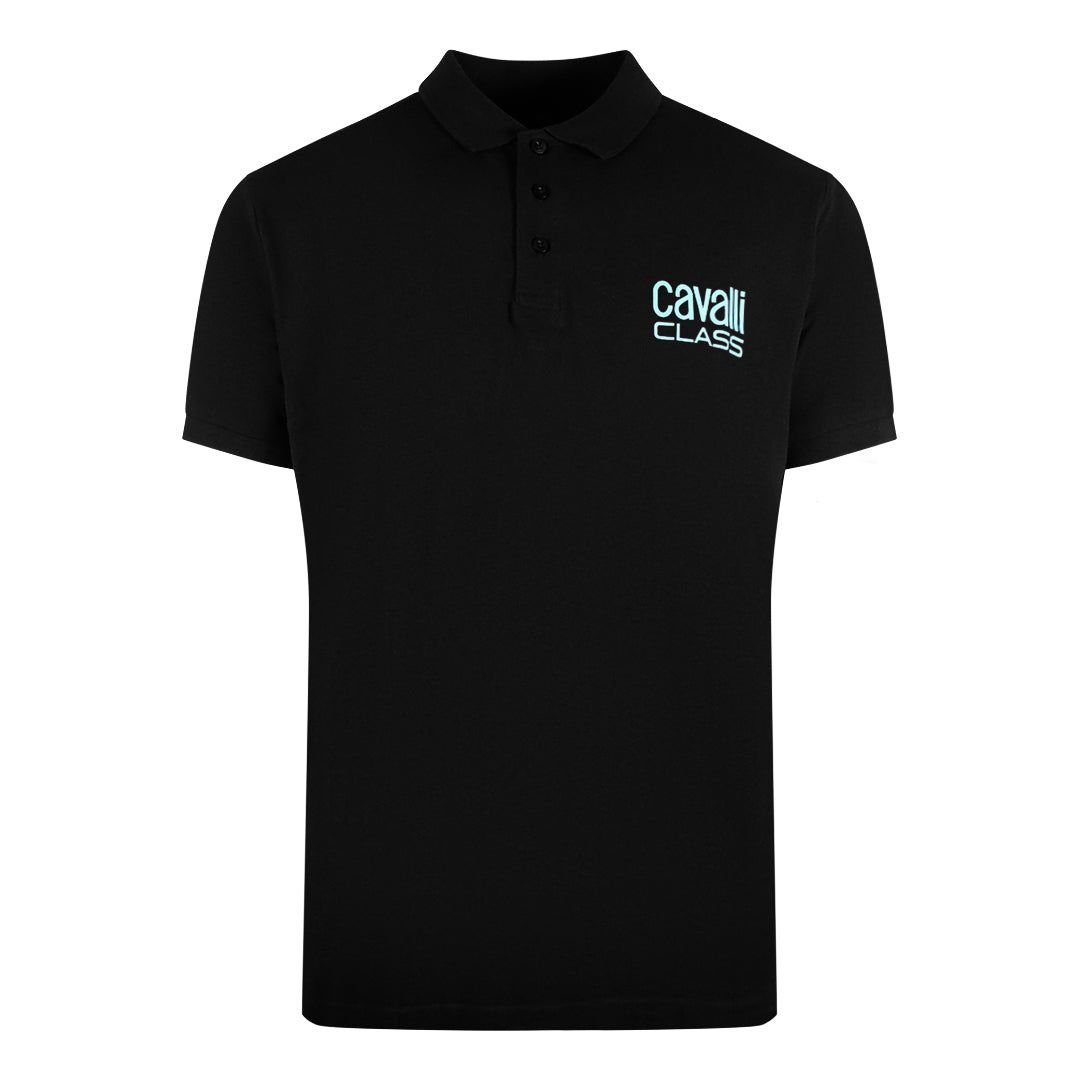 Cavalli Class Cavalli Class Men's Bold Logo Black Polo Shirt - 3