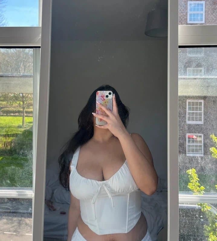 Bershka White Satin Corset Top