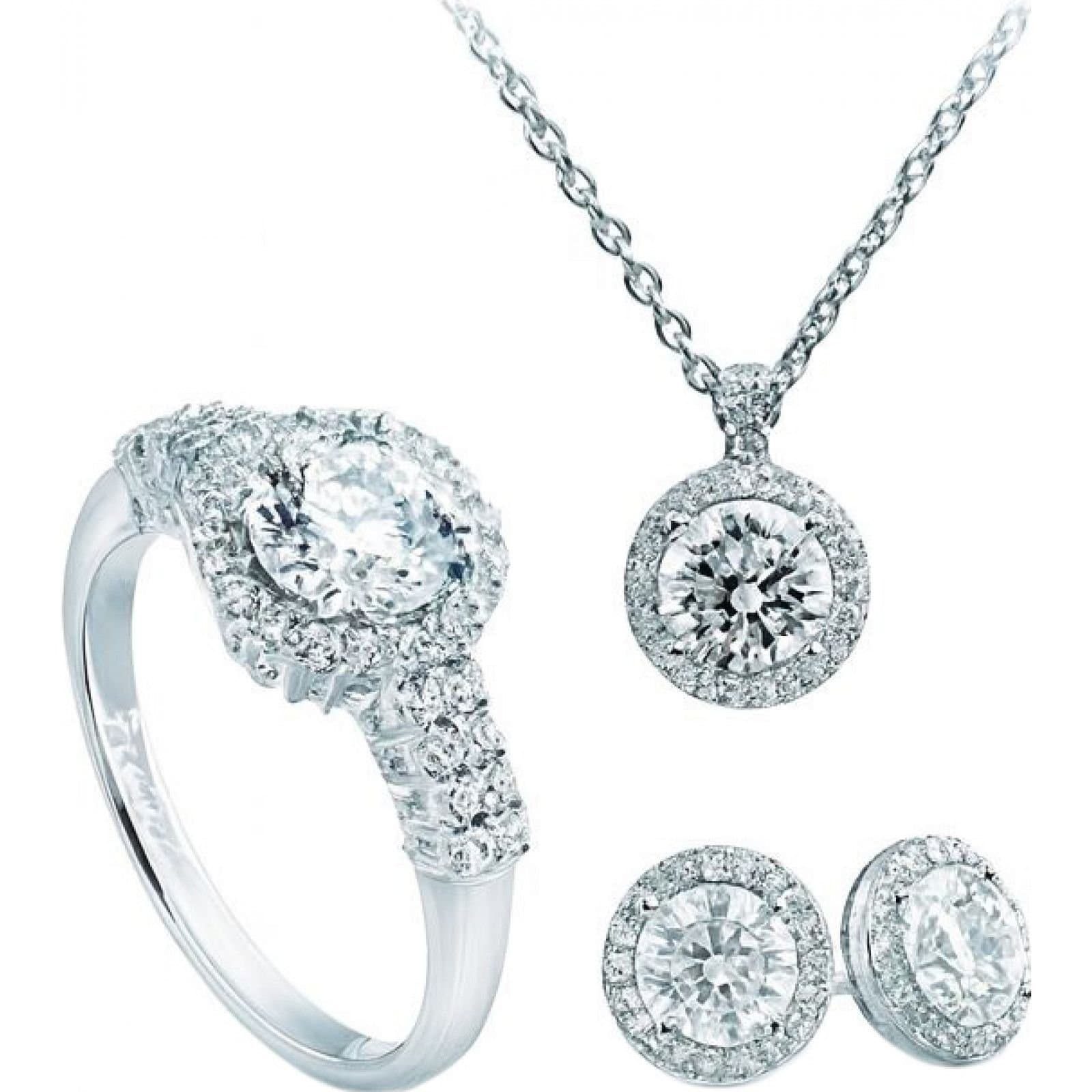 diamonfire Diamonfire Women's 1312691902165 Jewellery Set in Silver