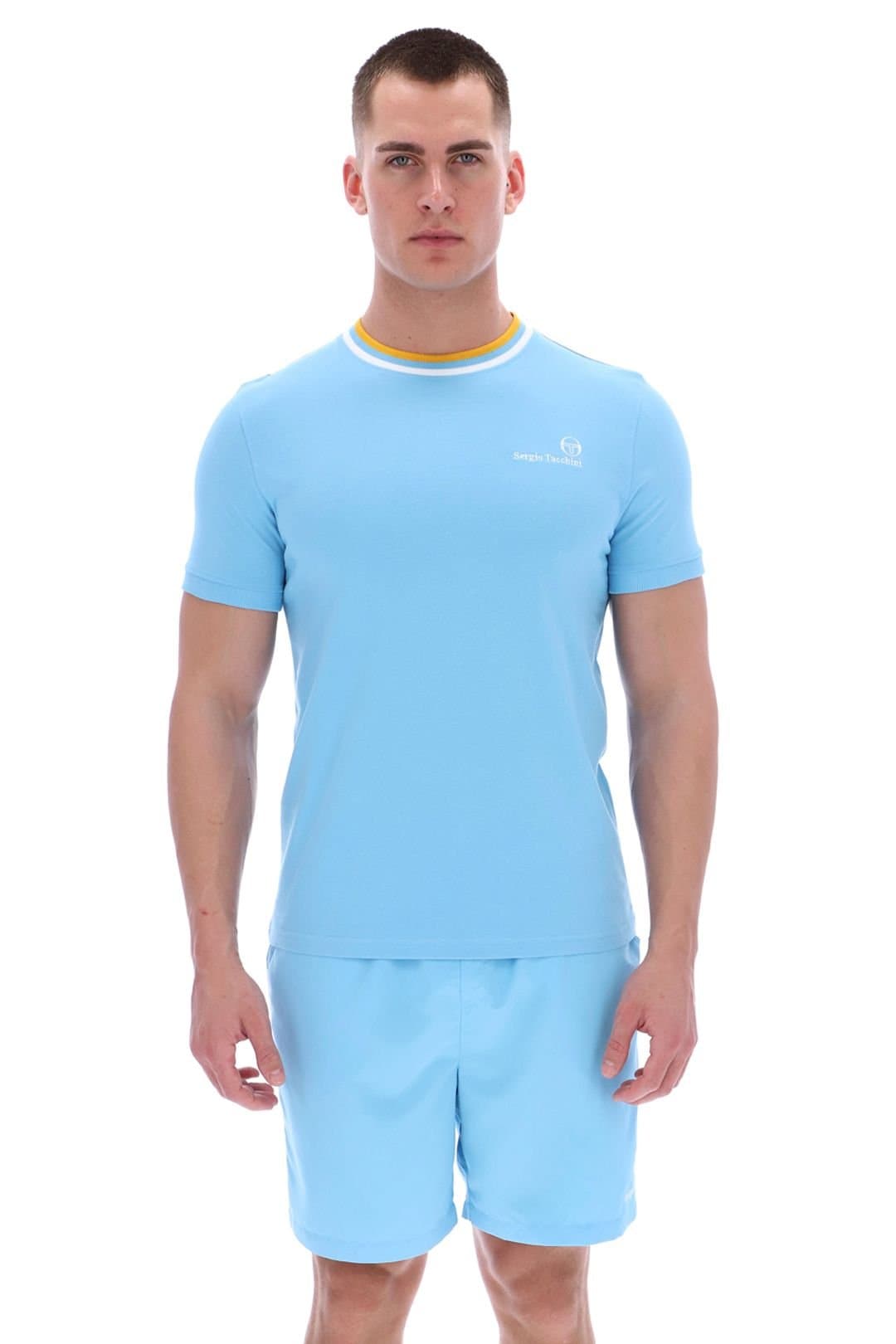 Sergio Tacchini Sergio Tacchini Men's Rainer FC T-Shirt Blue/White in Blue