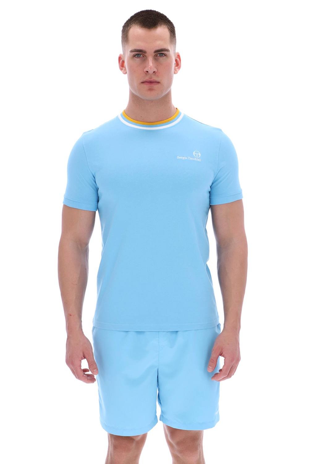 Sergio Tacchini Sergio Tacchini Men's Rainer FC T-Shirt Blue/White in Blue - 2