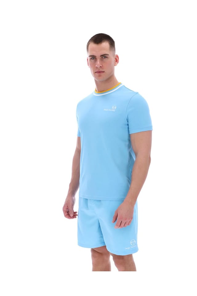 Sergio Tacchini Sergio Tacchini Men's Rainer FC T-Shirt Blue/White in Blue - 3