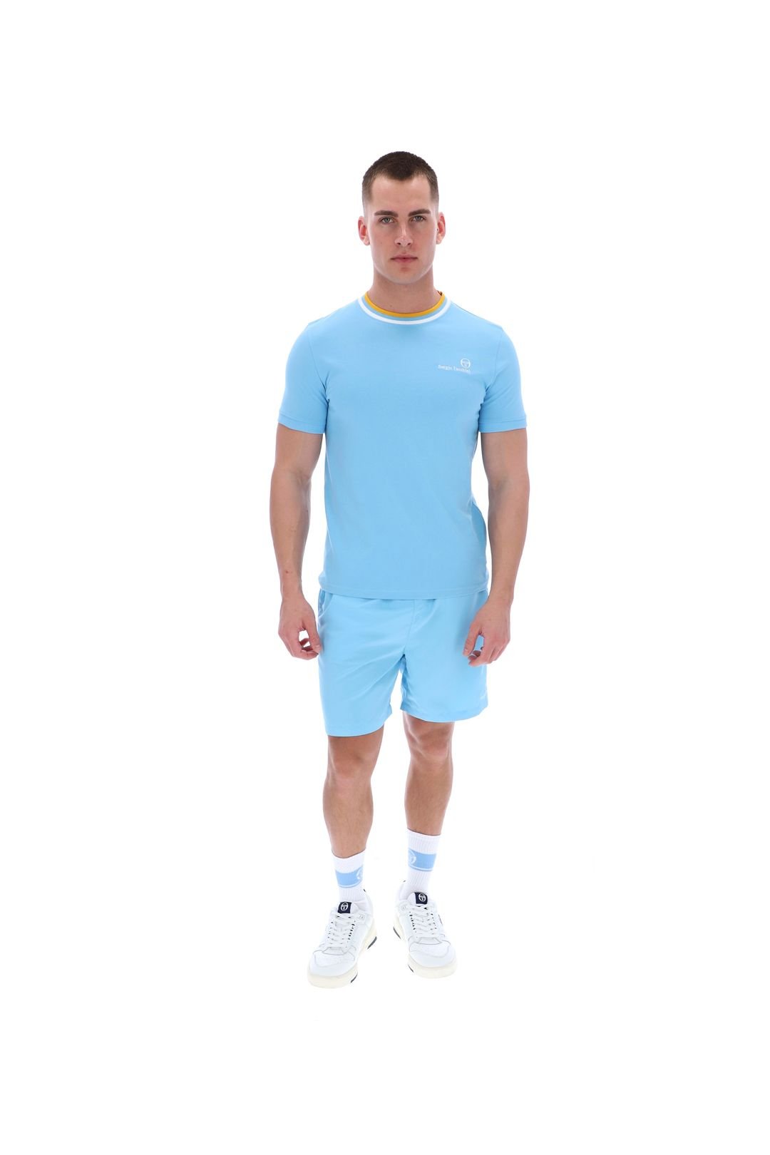 Sergio Tacchini Sergio Tacchini Men's Rainer FC T-Shirt Blue/White in Blue - 4