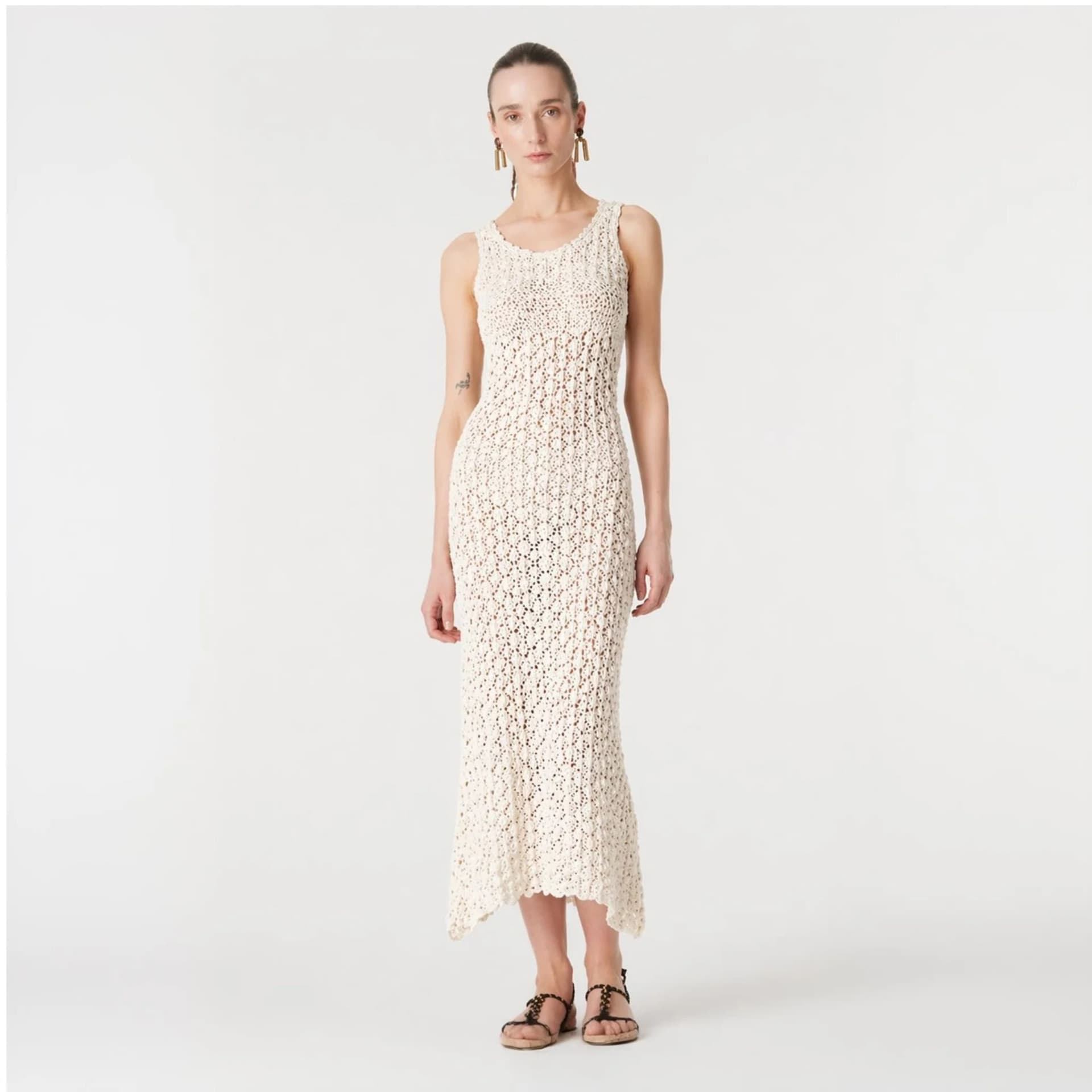 Decolet the Label Decolet the Label Women's Amalfi Crochet Dress in Cream