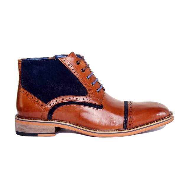 JUSTINREESS ENGLAND JUSTINREESS ENGLAND Men's 'Hi Dennis' Leather Ankle Boots in Brown - 2