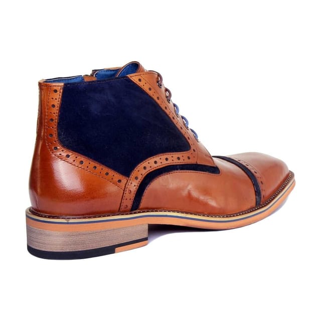 JUSTINREESS ENGLAND JUSTINREESS ENGLAND Men's 'Hi Dennis' Leather Ankle Boots in Brown - 3