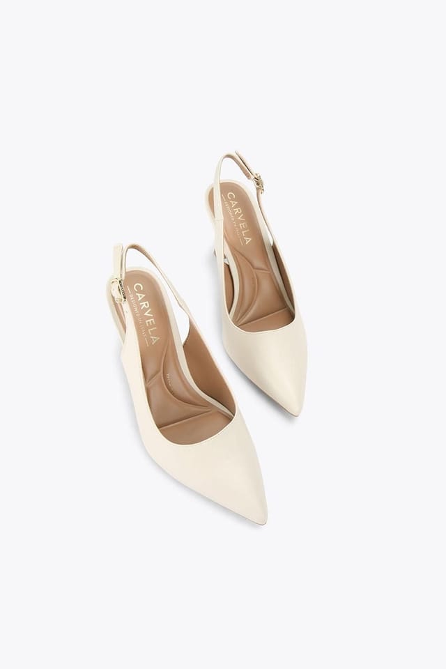 Carvela Carvela Women's 'Corletta Sling Wide Fit' Heels in Cream - 2