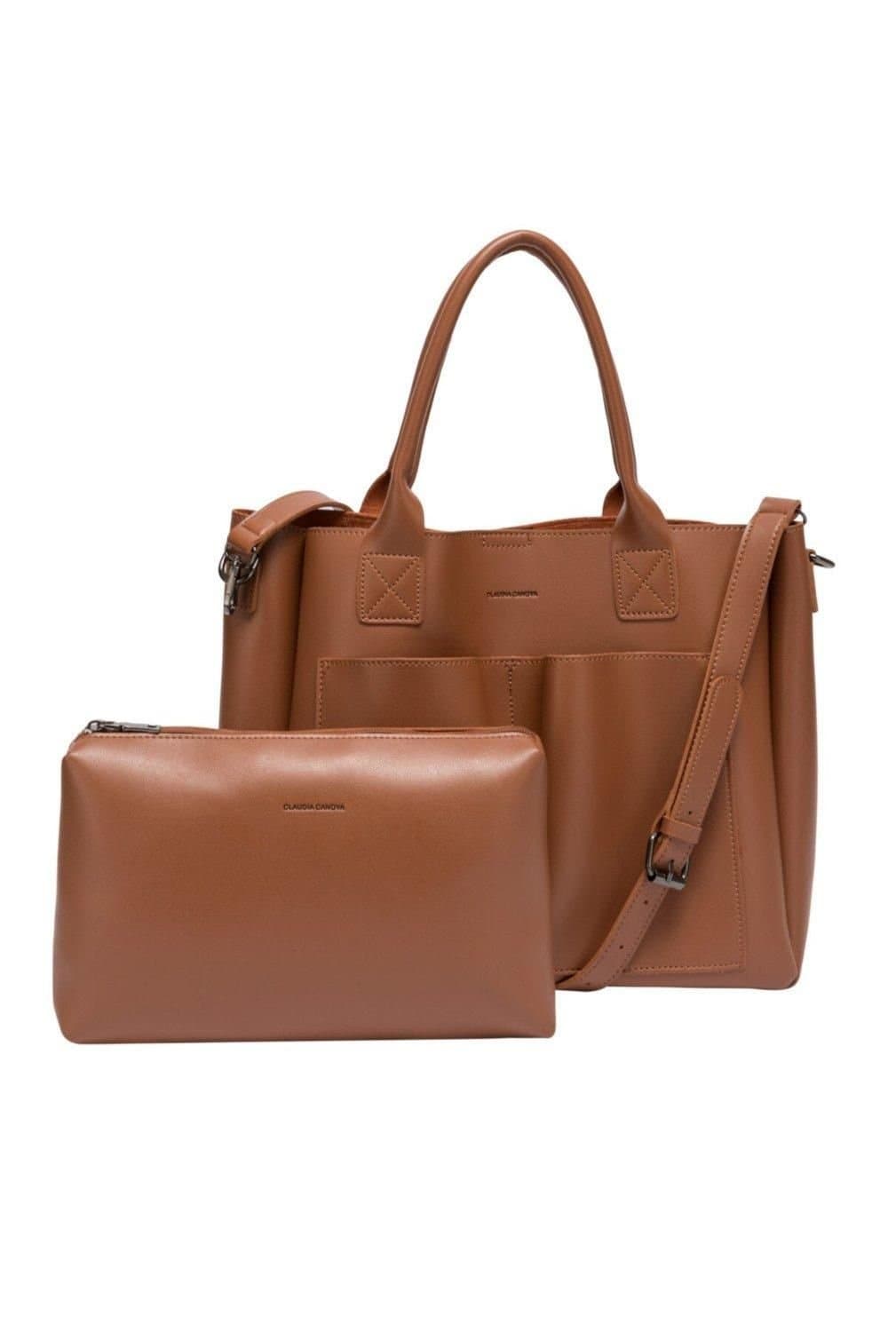 Claudia Canova Claudia Canova Women's Megan Xl Front Pocketed Tote Bag in Tan