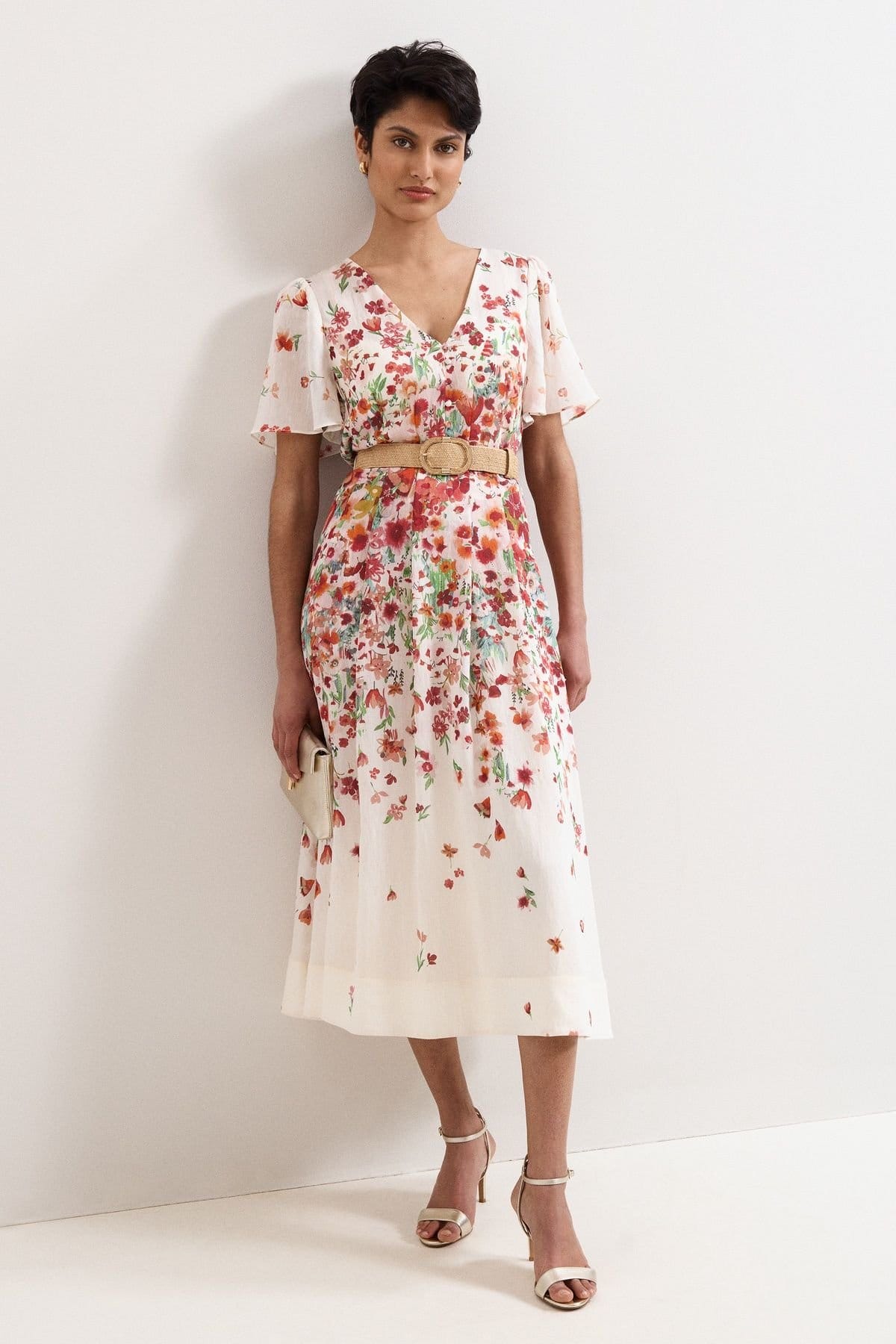 Phase Eight Women's Lovette Floral Dress in Cream