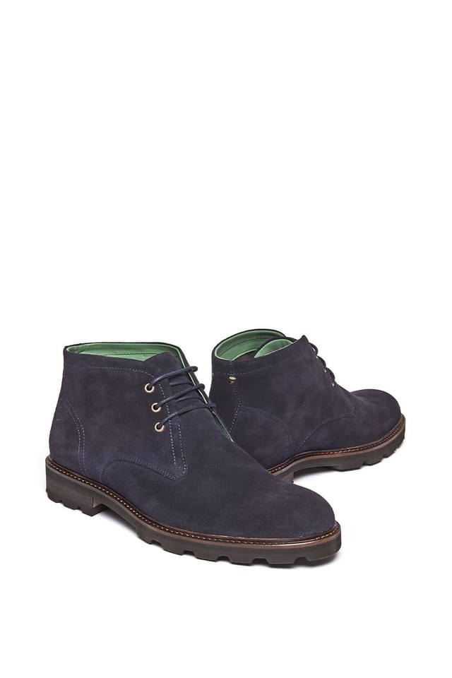 Moshulu Moshulu Men's 'Bantock' Suede Desert-style Laced Boots in Navy - 2