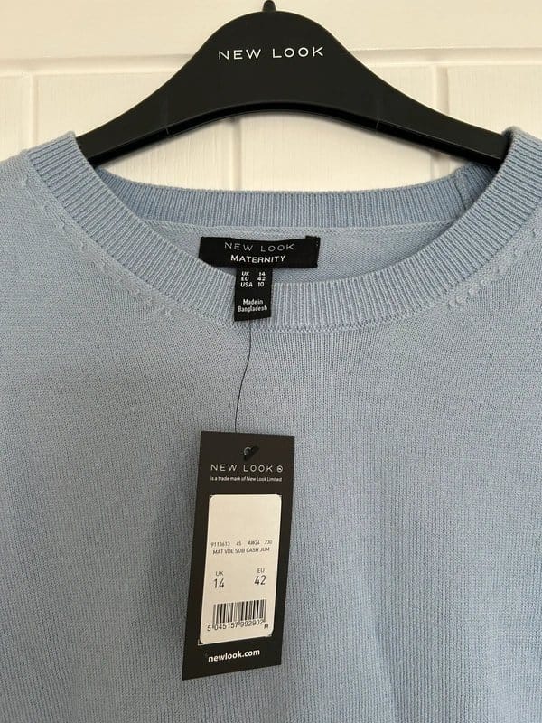 New Look Maternity Light Blue Jumper Size 14