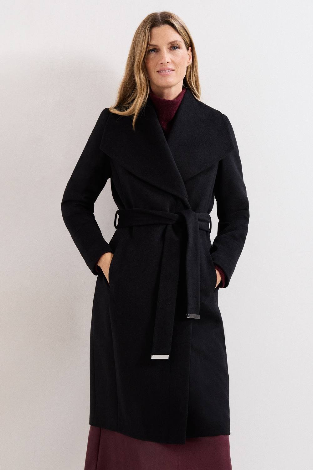 Phase Eight Phase Eight Women's Nicci Belted Wool Coat in Black - 2