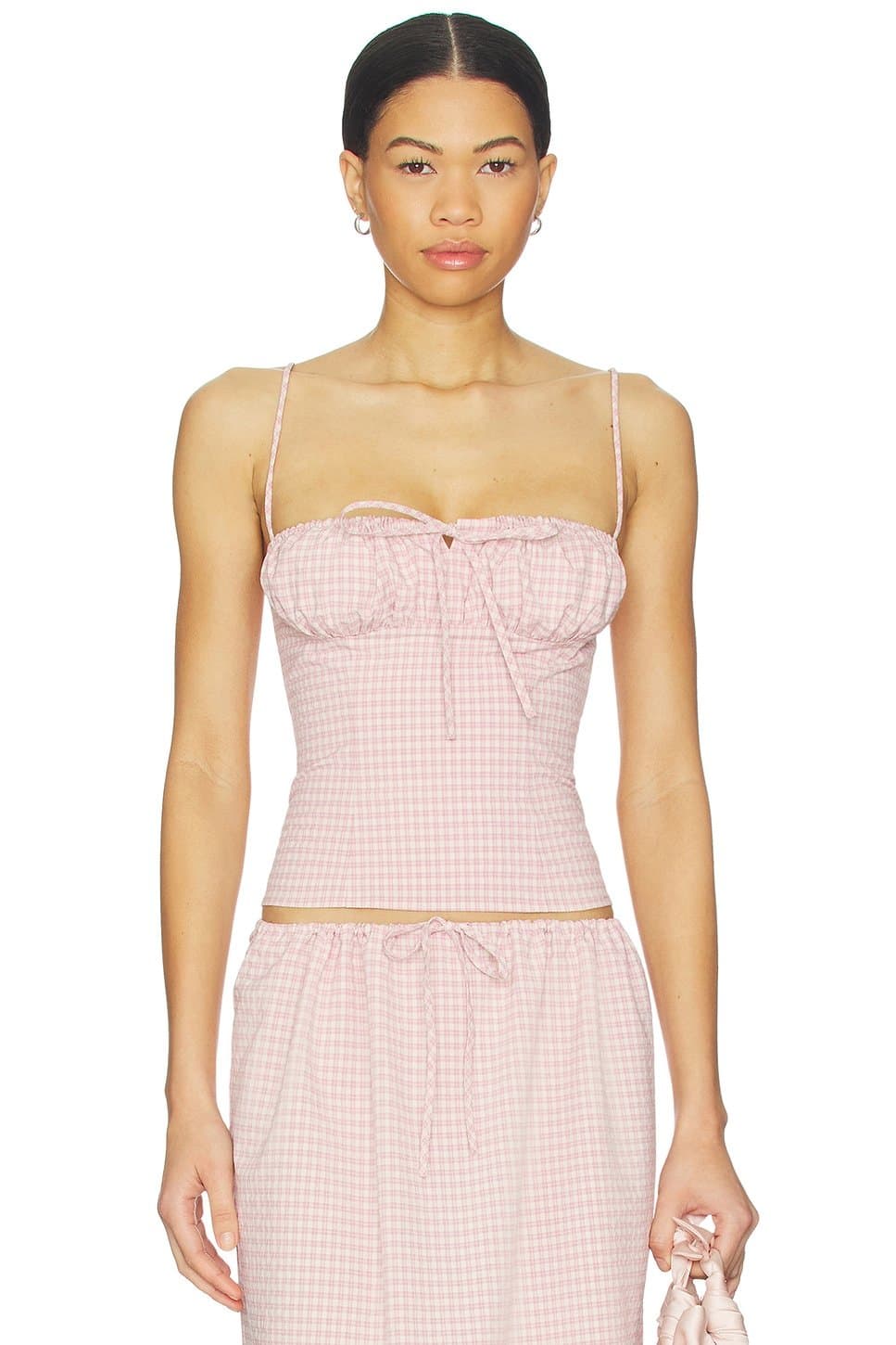 revolve Revolve Luciya Plaid Cami Top in Pink