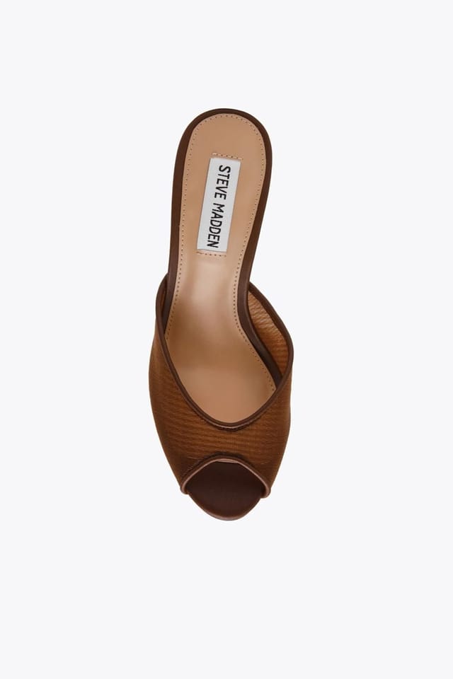 Steve Madden STEVE MADDEN Women's 'Rollout Brown Mesh' Heels - 3