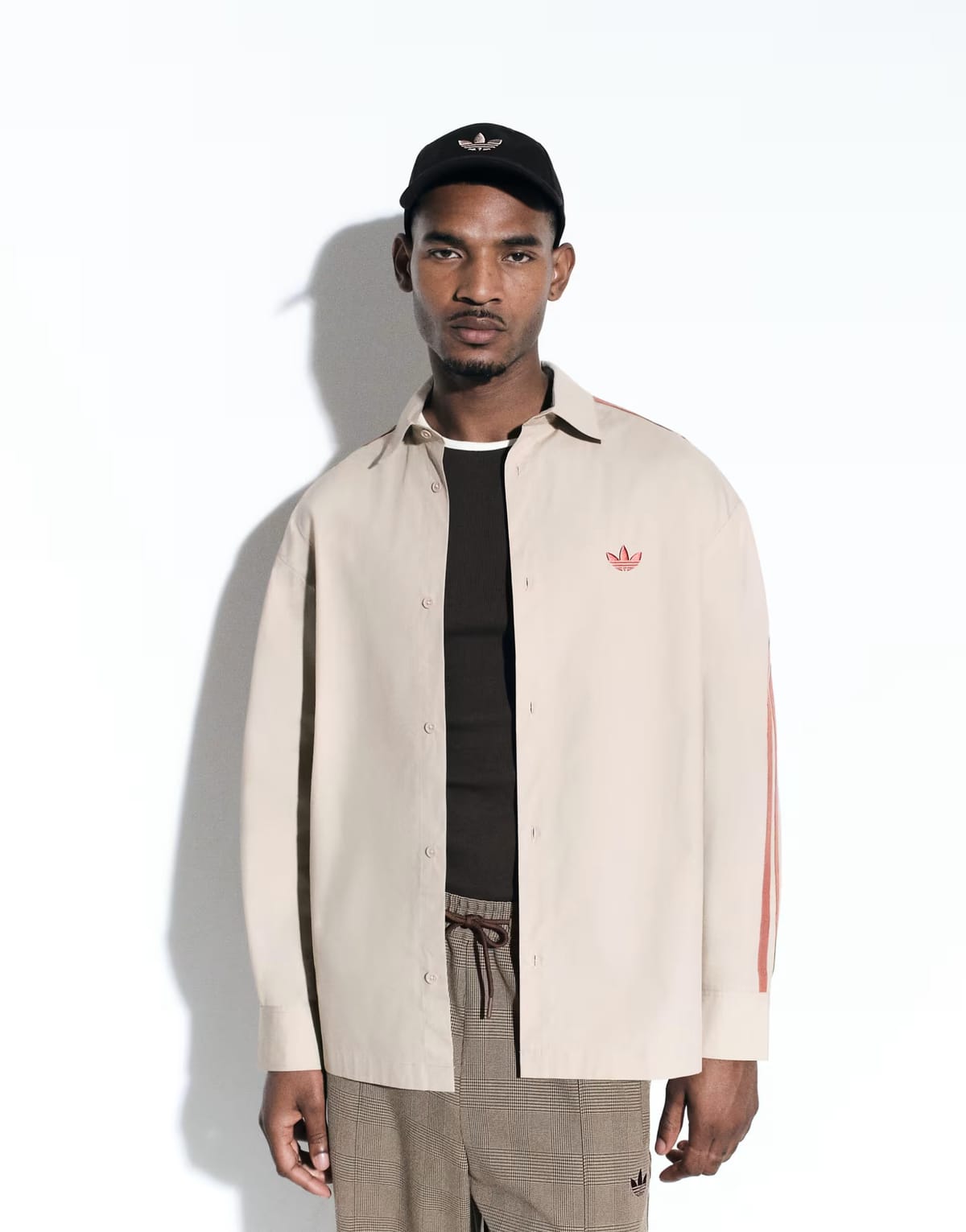 ASOS adidas Originals x ASOS shirt in beige cotton poplin - 1