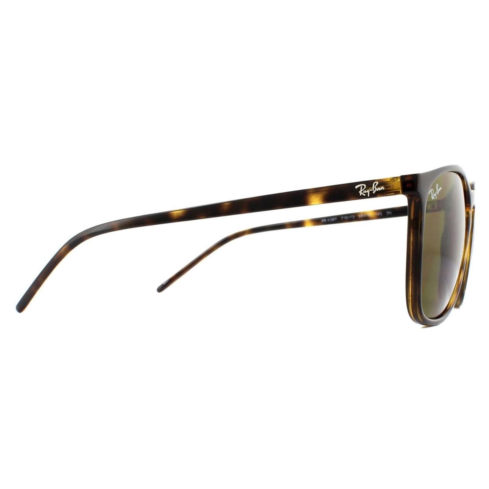 Ray-Ban Ray-Ban Men's Square Tortoiseshell Brown RB4387 Sunglasses - 4