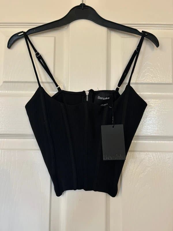Bershka Bershka black corset crop top