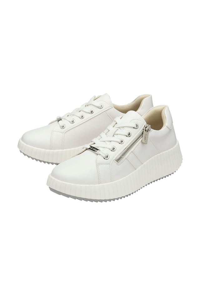 Lotus Lotus Women's 'Kora' Zip-Up Fashion Trainers in White - 2