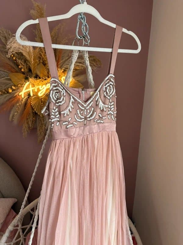 ASOS ASOS tulle bead embroidered dress