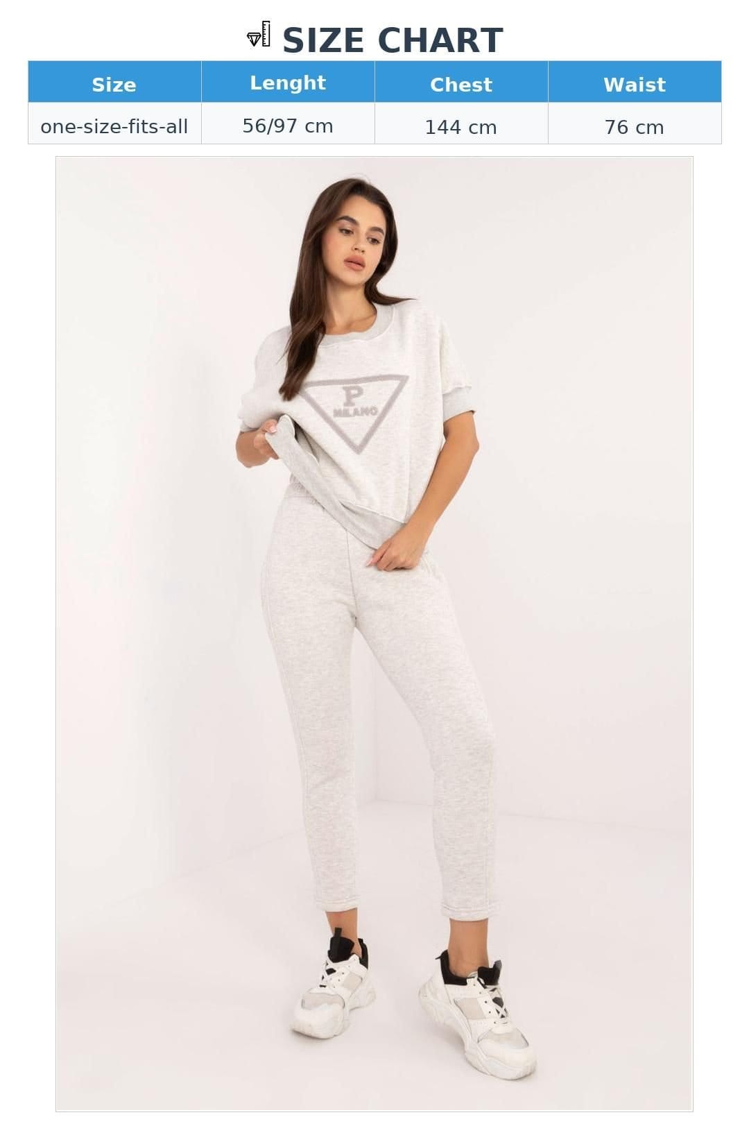 Love Lace Love Lace Women's Insulated Cotton Polyester Sweatshirt Set Style 202082 in Grey - 4
