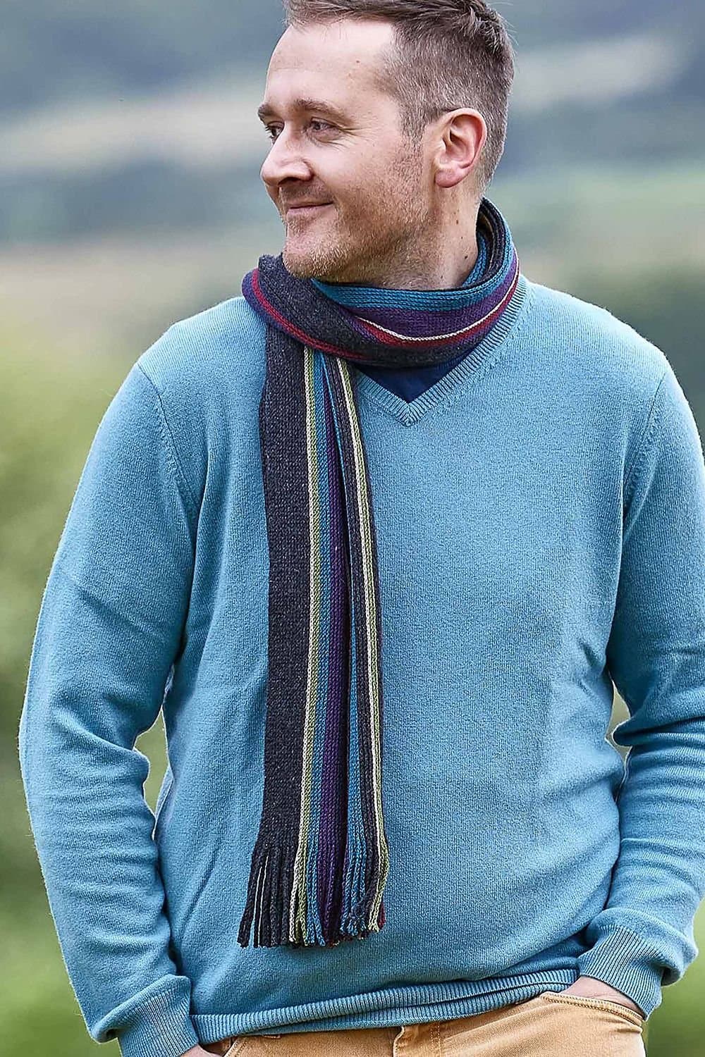Moshulu Moshulu Men's 'Bute Scarf' Striped Scarf