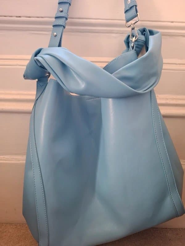 Topshop Faux leather baby blue bag