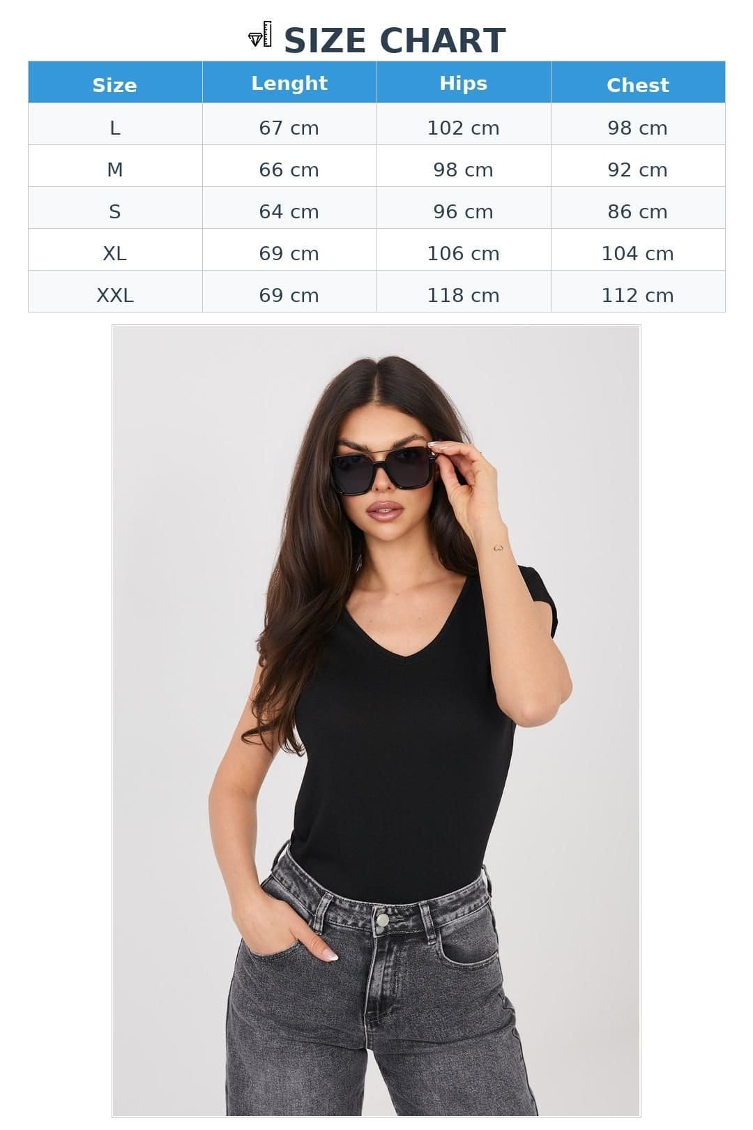 Love Lace Love Lace Women's Cotton Modal V Neck Classic Casual T-Shirt in Black - 4