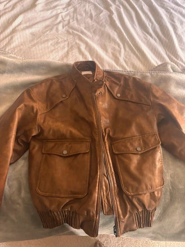 Bershka Bershka brown leather jacket !!