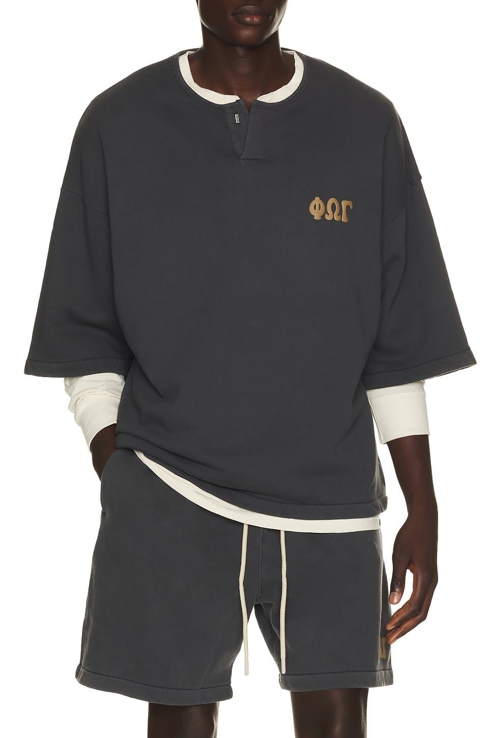 revolve 3/4 Henley Sweatshirt