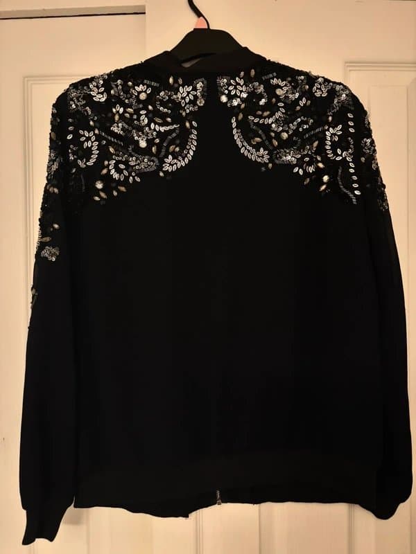 ASOS ASOS sequin bomber jacket 16