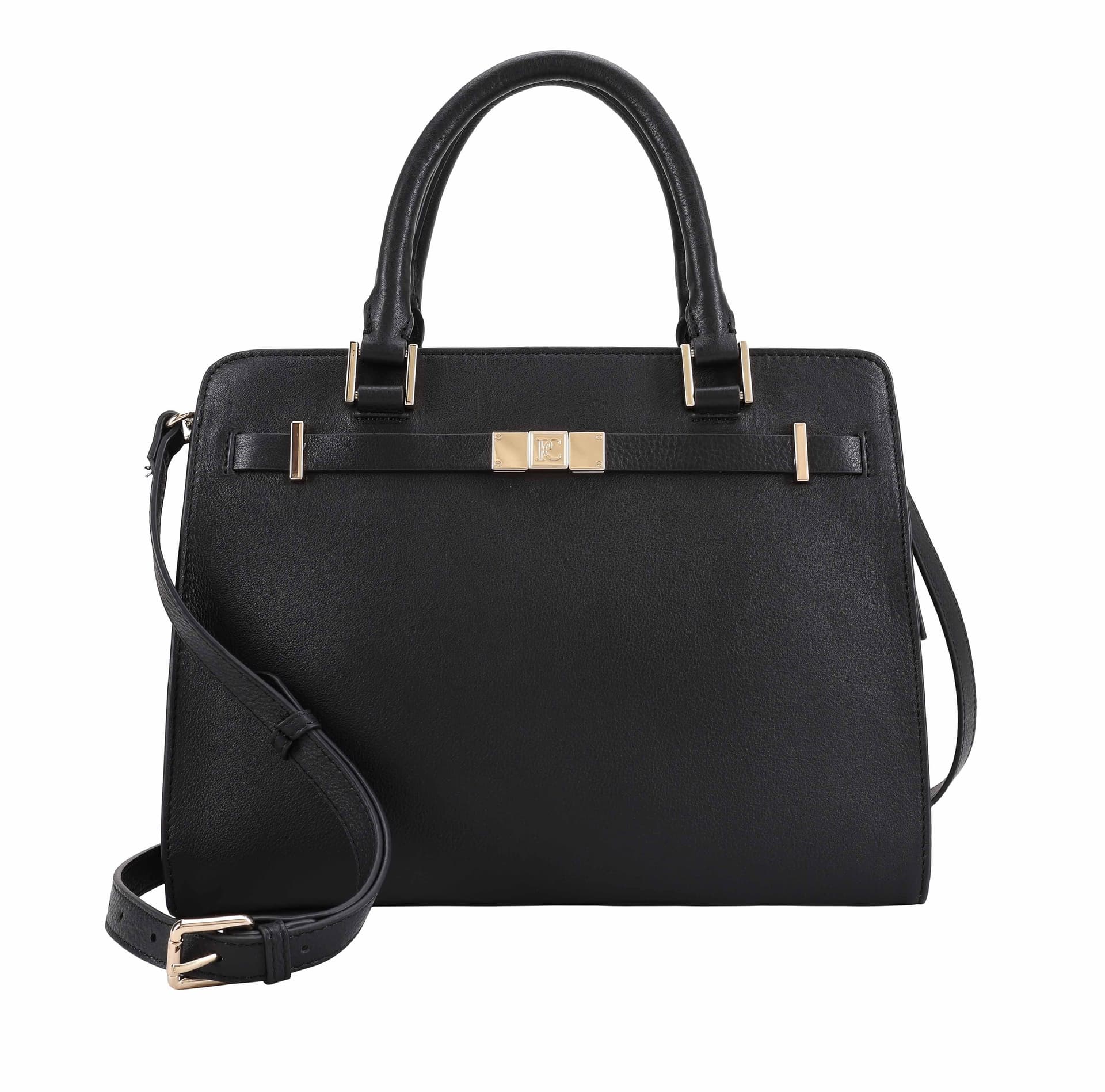 Paul Costelloe Paul Costelloe Women's Ashley Leather Grab Bag in Black
