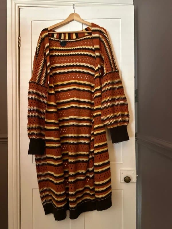 ASOS Design crochet women’s long cardigan size L asos