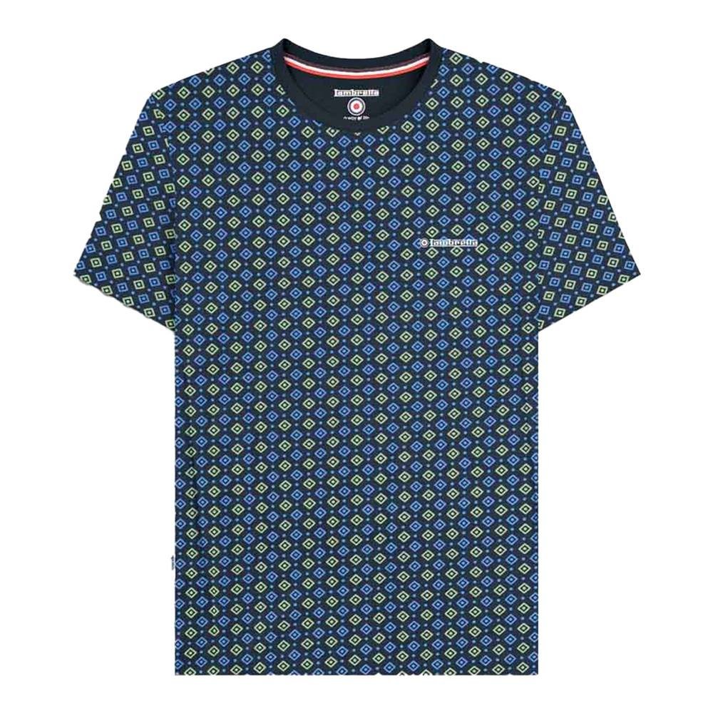 Lambretta Lambretta Men's SS25 Geometric T-Shirt in Navy - 4