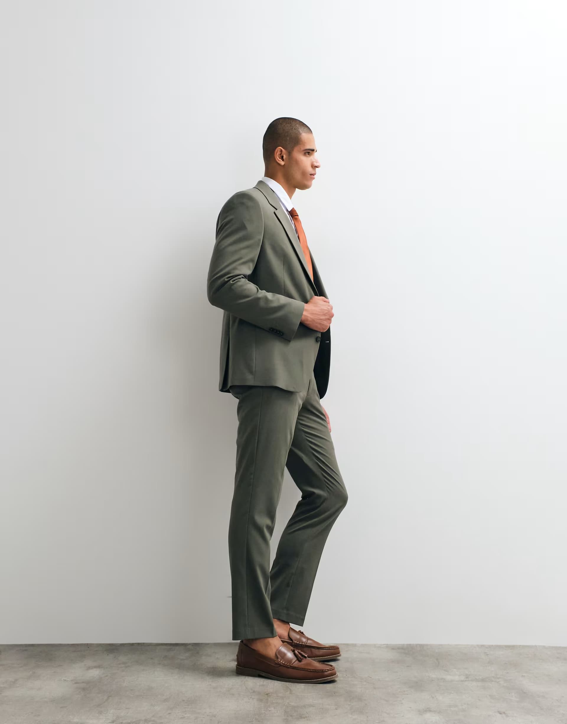 ASOS ASOS DESIGN slim suit trousers in mid khaki