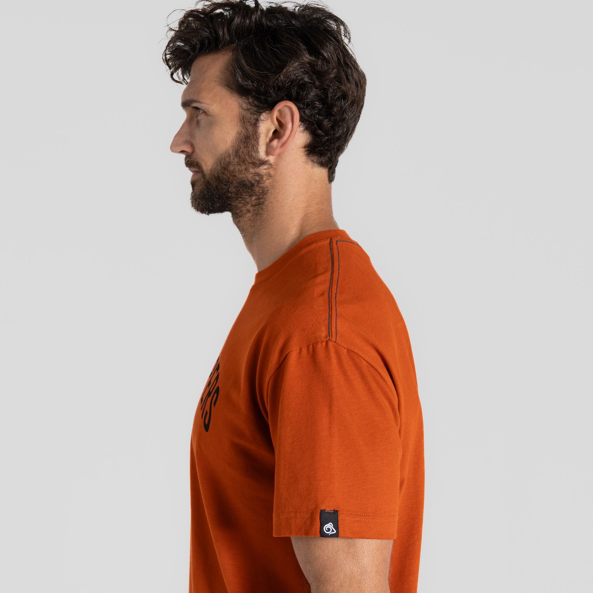 Craghoppers Craghoppers Men's Burnsall Short Sleeved Brand Carrier T-Shirt in Orange - 4