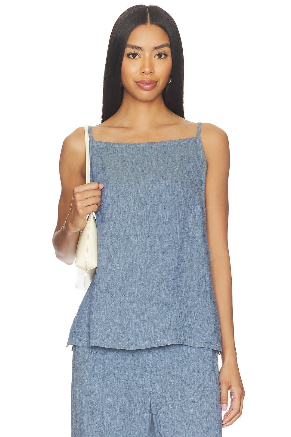 revolve Revolve Light Denim Apron Top