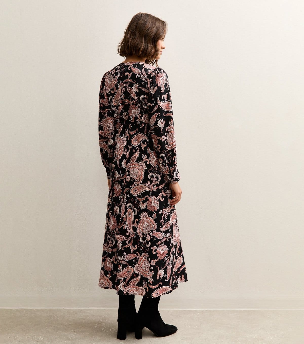 New Look Women's Black Paisley Long Sleeve Midi Dress New Look - 4