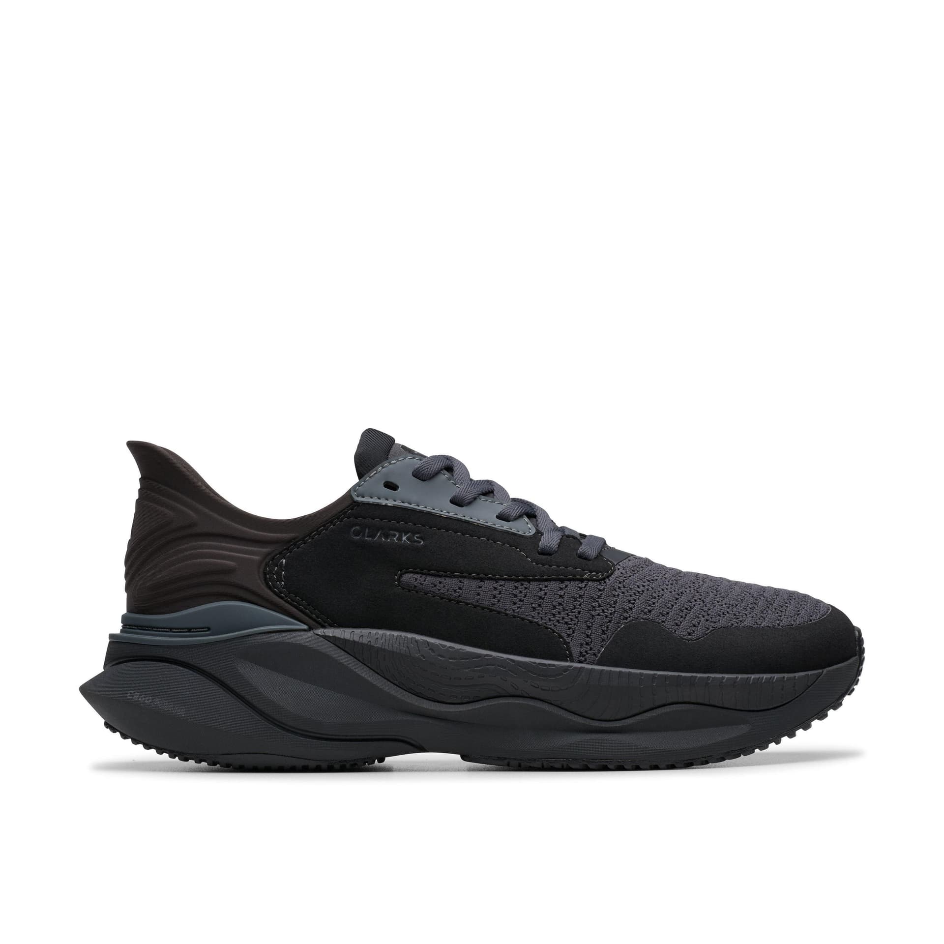 Clarks Clarks Men's Pace Black Trainers, Lace Up