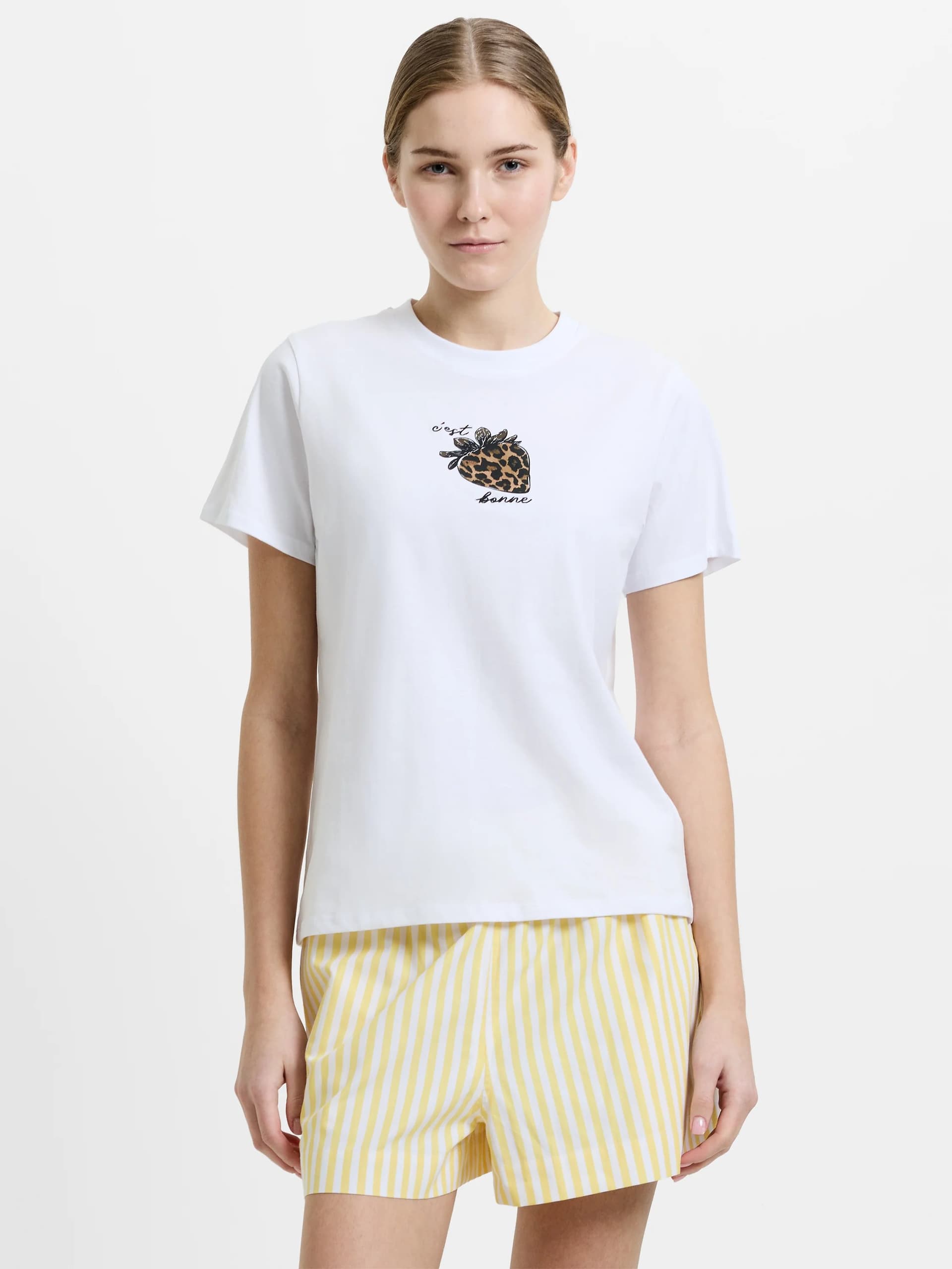 French Connection Animal Strawberry White/choc/blk