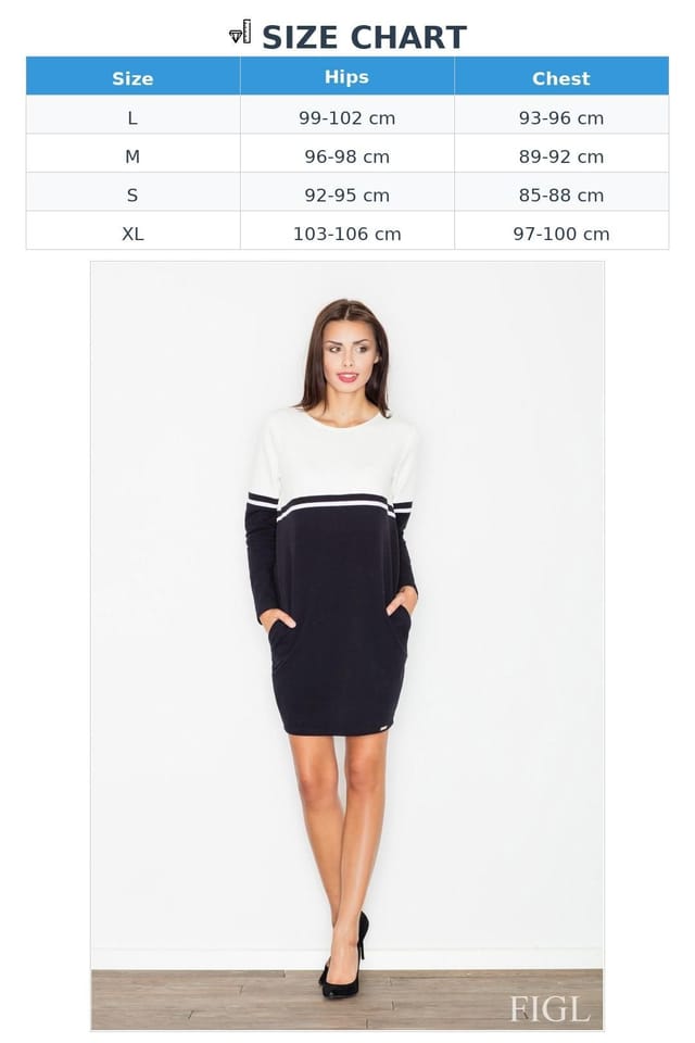 Love Lace Love Lace Women's Soft Cotton Round Neck Knit Dress Pockets in Black - 2