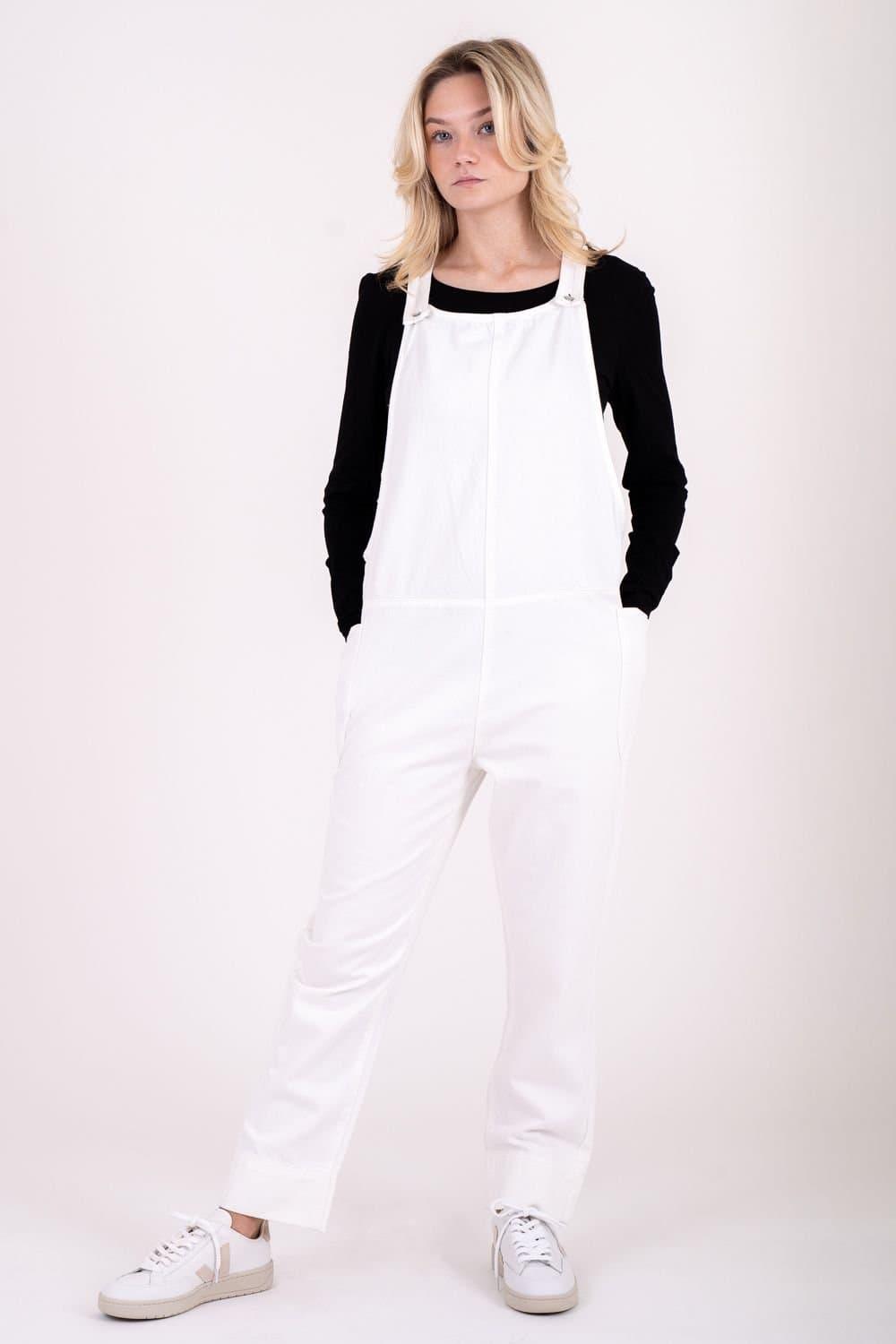 Monkee Genes Monkee Genes Women's Oversized Overall Dungarees in Ecru