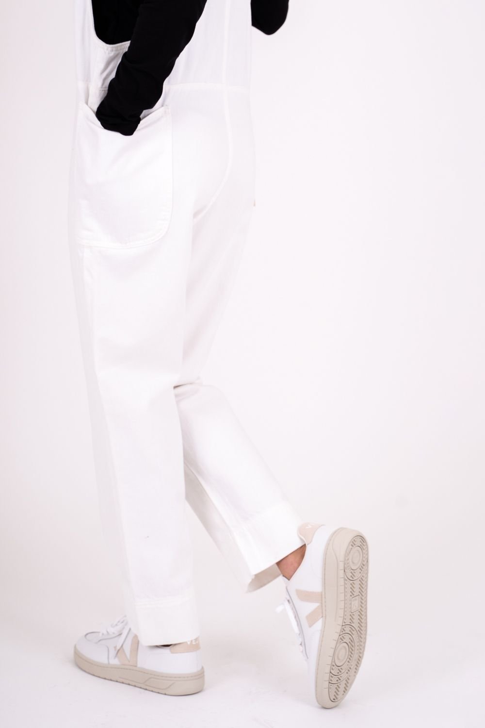 Monkee Genes Monkee Genes Women's Oversized Overall Dungarees in Ecru - 3